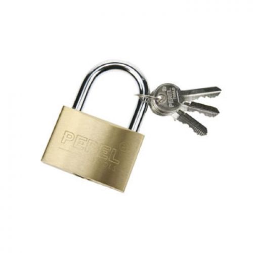 Cadeado de 60mm Argola em aço cromado Parte interna à prova de ferrugem , PEREL , VELSLK60 , 5410329345747